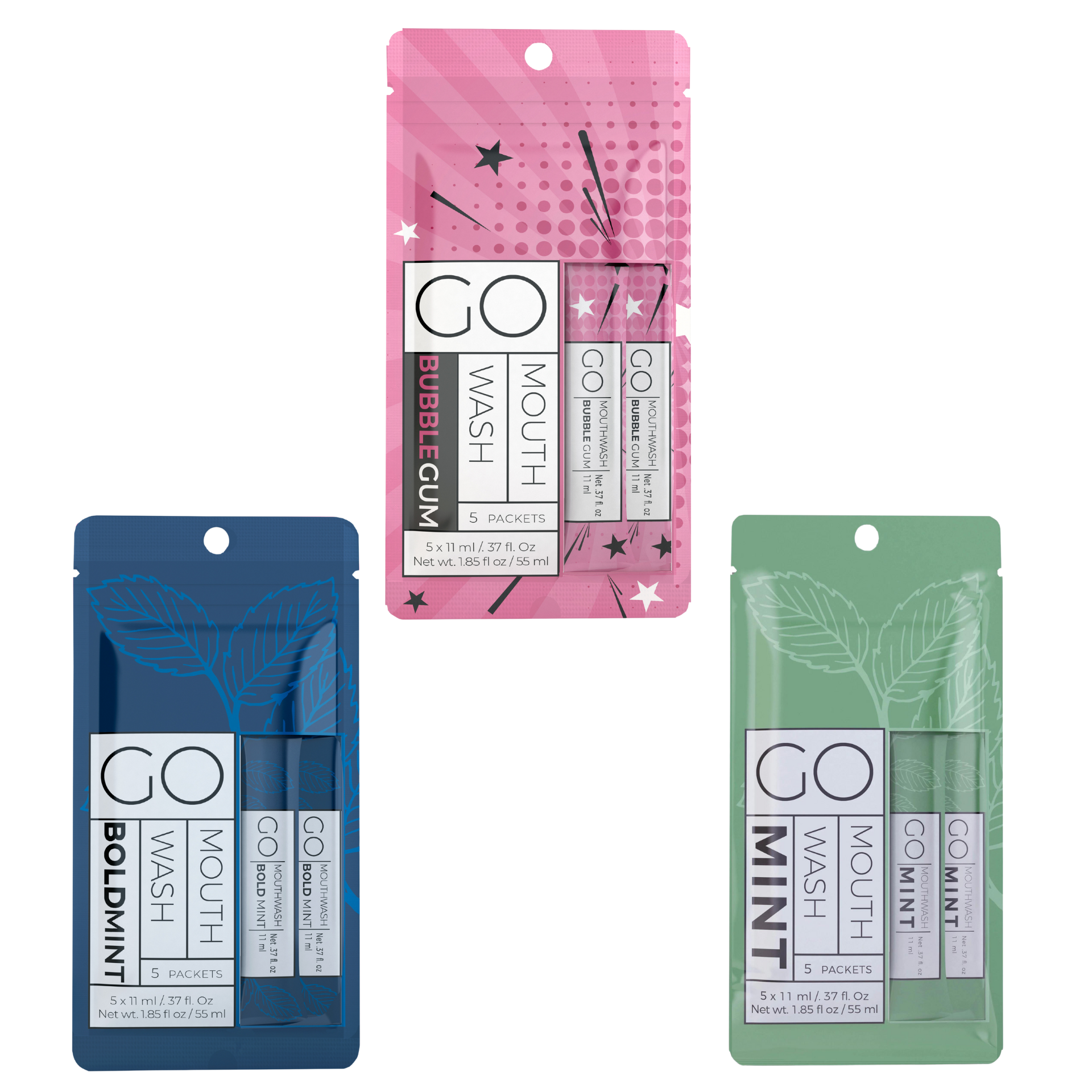 Go Mouthwash - 5 Count Variety Pack